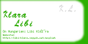 klara libi business card